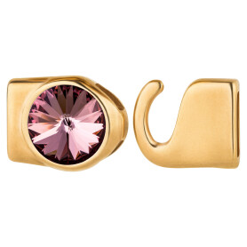 Hook closure with Rivoli 12mm Crystal Antique Pink (ID...