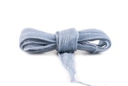 Handgefertigtes Seidenband Crinkle Crêpe Eisblau 1m