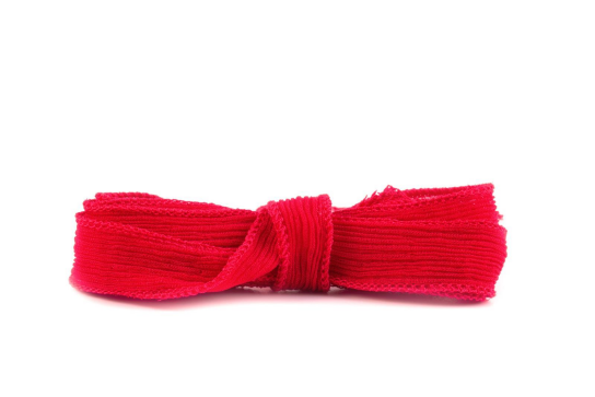 Accessoire cheveux noeud fait main en ruban de satin rouge