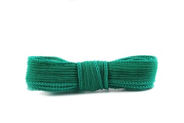 Handgefertigtes Seidenband Crinkle Crêpe Grün 1m