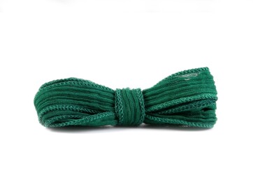 Handmade silk ribbon Crinkle Crêpe Fir Green 20mm wide