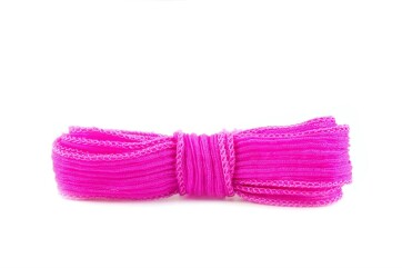 Handgefertigtes Seidenband Crinkle Crêpe Pink 1m