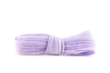 Handmade silk ribbon Crinkle Crêpe Mauve 20mm wide
