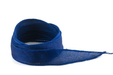Handmade Crêpe Satin silk ribbon Royal Blue 20mm wide