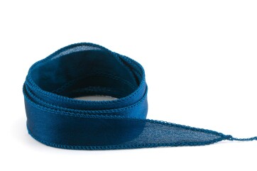 Handmade Crêpe Satin silk ribbon Navy Blue 20mm wide