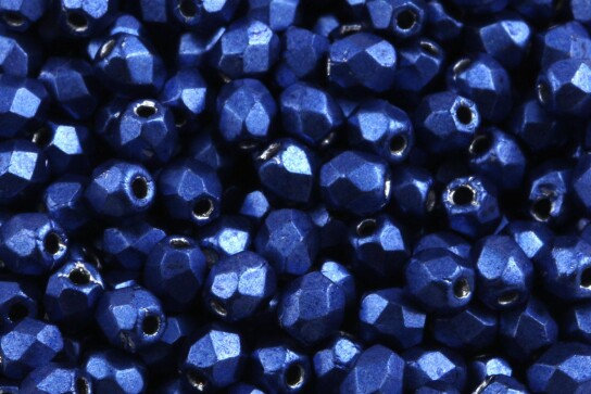 Perle di vetro lucidate a fuoco Saturated Metallic Lapis Blue 3mm