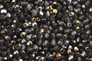 Cuentas de vidrio pulido al fuego Bronze Iris Black Diamond 3mm