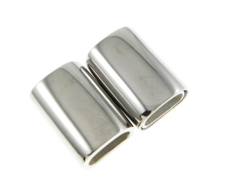 Stainless steel magnetic clasp rectangular (ID 9x5mm) shiny