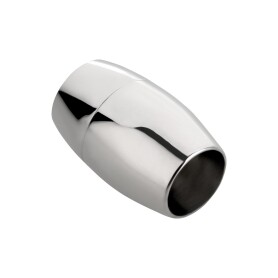 Stainless steel magnetic clasp 18.5x12mm (ID 8mm) glossy
