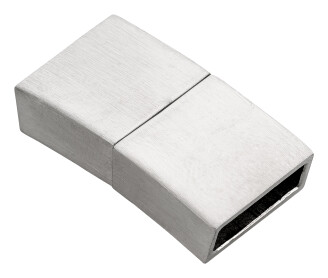 Stainless steel magnetic clasp rectangular brushed (ID...