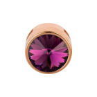 Curseur avec Amethyst Rivoli 12mm (ID 10x2mm) or rose