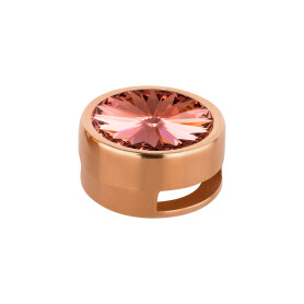 Passante con Rivoli Rose Peach 12mm (ID 10x2mm) oro rosa