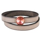 Passante con Rivoli Rose Peach 12mm (ID 10x2mm) oro rosa