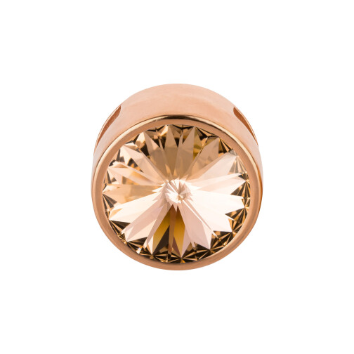 Schuivers met Rivoli Light Peach 12mm (ID 10x2mm) roségoud