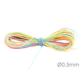 Macrame ribbon polyester cord Ø0.5mm pastel colour...