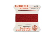 GRIFFIN pearl silk Garnet red N°5 ø0.65mm