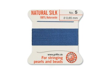 GRIFFIN pearl silk Blue N°5 ø0.65mm