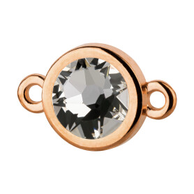 Connector rose gold 10mm with Crystal stone in Crystal...