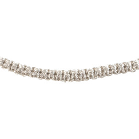 Metallic Macrame ribbon jewelry cord Ø0.5mm Offwhite