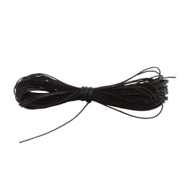 Metallic Macrame ribbon jewelry cord Ø0.5mm Black