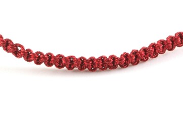Metallic Macrame ribbon jewelry cord Ø0.5mm Red