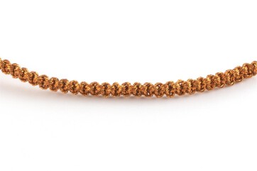 Metallic Macrame ribbon jewelry cord Ø0.5mm Copper