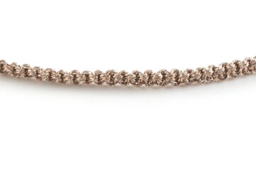 Metallic Macrame ribbon jewelry cord Ø0.5mm Champagne