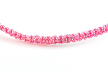 Metallic Macrame ribbon jewelry cord Ø0.5mm Pink