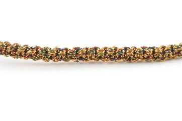 Cordón de joyería de cinta de Macrame metálico Ø0.5mm Colormix de oro