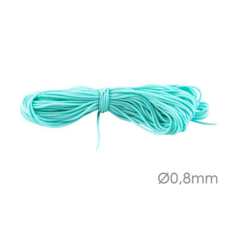 10m Nastro Macrame in poliestere corda Ø0.8mm Aqua intrecciatura anno, 1,40  €