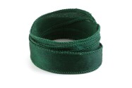 Handmade Crêpe Satin silk ribbon Ivy Green 20mm wide