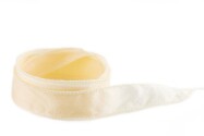 Handmade Crêpe Satin silk ribbon Cream 20mm wide