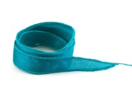 Handmade Crêpe Satin silk ribbon Petrol 20mm wide