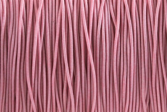 Goma de cordón elástico de Ø1mm Rosa claro