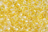 DBM0053  Yellow Lined Crystal AB 10/0 Japanse cilinder kralen 2,2mm 5g