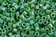 DBM0163 Opaque Green AB Miyuki Delica 10/0 Japanese cylinder beads 2.2mm 5g