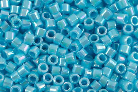 DBM0164 Opaque Turquoise Blue AB Miyuki Delica 10/0 perles cylindriques japonaises 2,2mm 5g