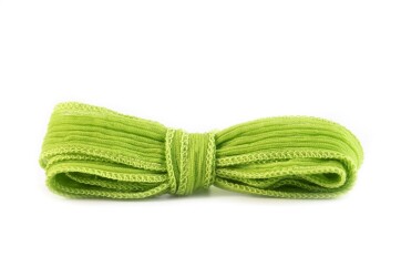 Handmade silk ribbon Crinkle Crêpe Greenery 20mm wide