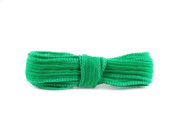 Handmade silk ribbon Crinkle Crêpe Mint Green 20mm...