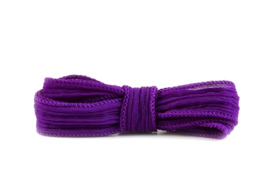Handmade silk ribbon Crinkle Crêpe Dark Purple 20mm wide
