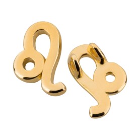 Pendant star sign Leo gold 10x15mm (Ø2mm) 24K gold plated