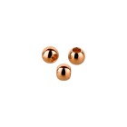 Metal bead Round rose gold 3mm (Ø1.2mm) 24K rose gold plated