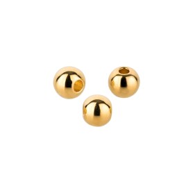 Perlina di metallo Rotonda in oro 5mm (Ø1,5mm)...