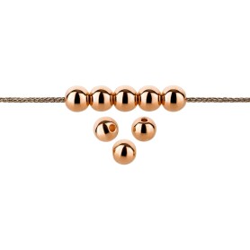 Perle de métal Ronde or rose 6mm (Ø1,5mm)...