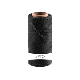 Linhasita® Waxed Polyester Yarn Black Ø0,75mm...