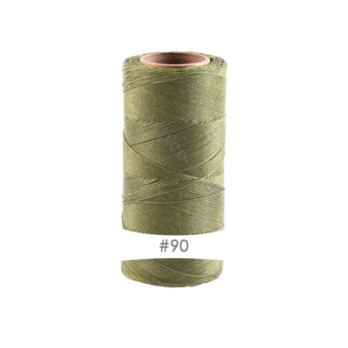 Linhasita® Waxed Polyester Yarn Khaki Ø0,75mm 1 Rolle (228m)