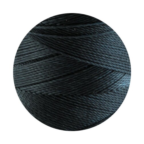 Linhasita® Fil Polyester Ciré Bleu noir Ø0,75mm 10m