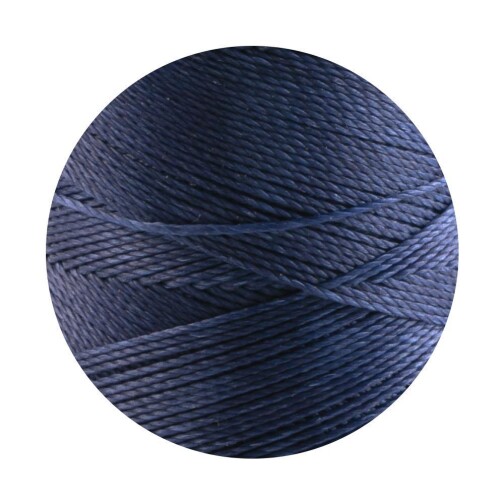 Linhasita® Fil Polyester Ciré Bleu foncé Ø0,75mm 10m