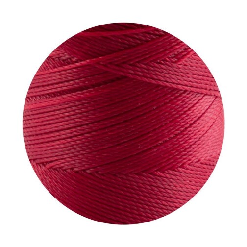 Linhasita® Waxed Polyester Yarn Red Ø0,75mm 1 Rolle (228m)
