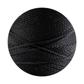 Linhasita® Waxed Polyester Yarn Black Ø1mm 10m